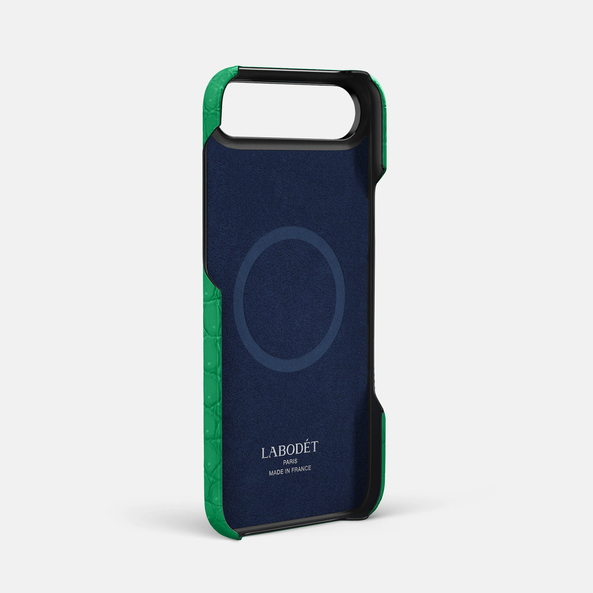 Handle Case For iPhone 17 Air In Porosus Crocodile -4 | Cactus-Green-Black