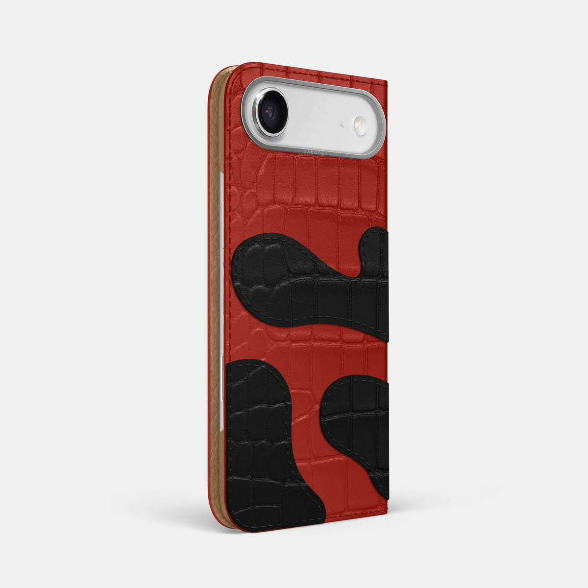 Camouflage Folio For iPhone 17 Air In Alligator -1 | Red-Steel