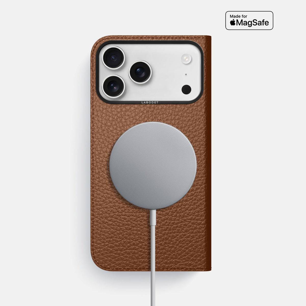 Folio Case For iPhone 18 Pro Max In Calf -3 | Caramel-Black