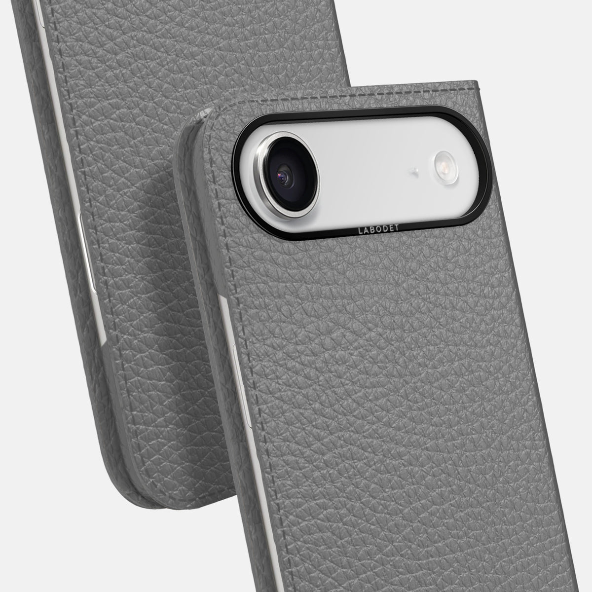 Folio Case For iPhone 17 Air In Calf -5 | Souris-Black