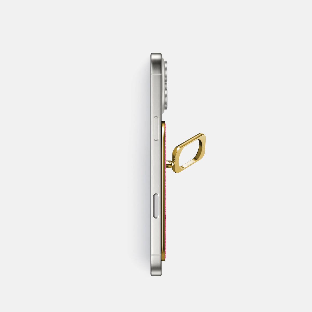 MagSafe Ring For iPhone 18 Pro In Ostrich -3 | Pink-Gold