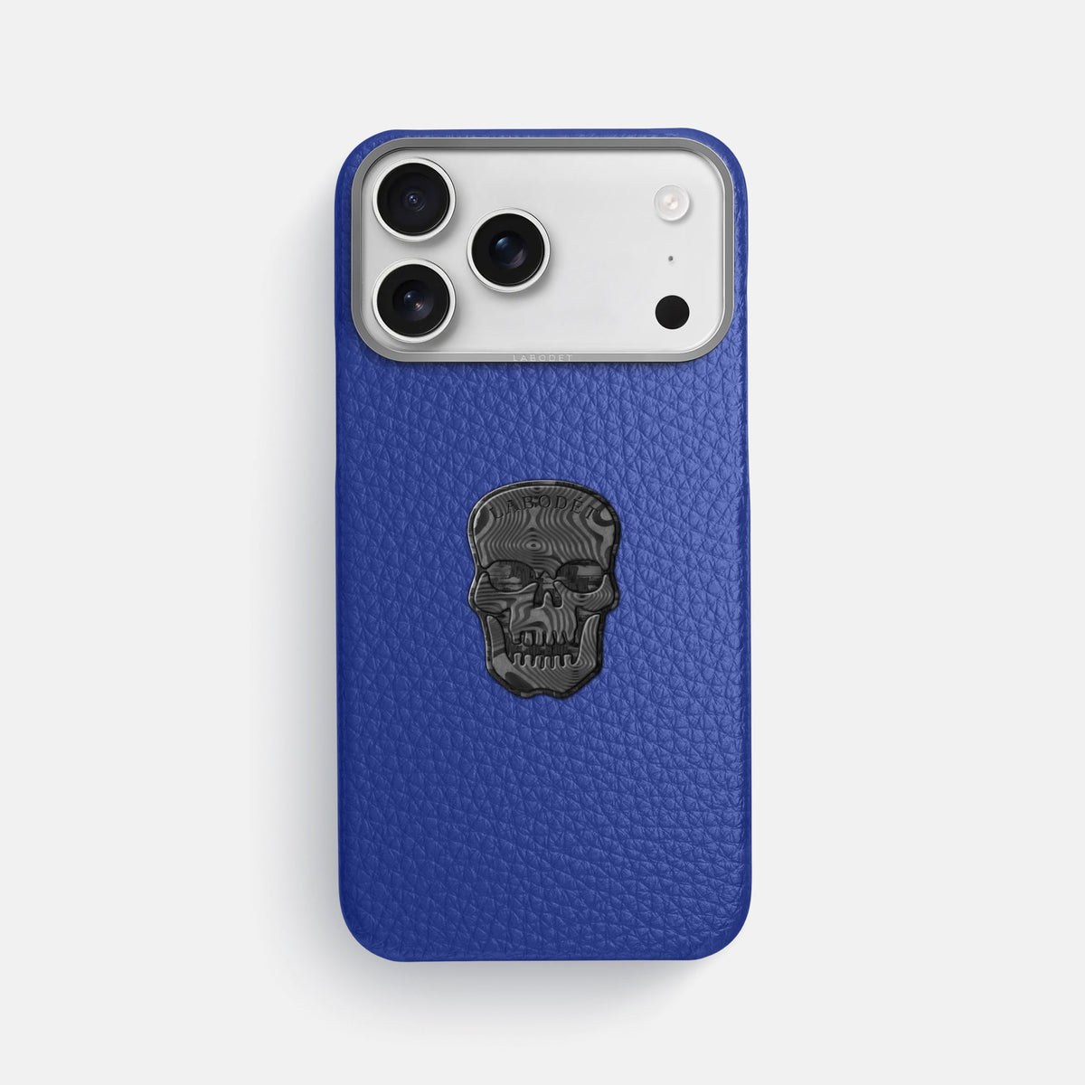 Classic Case With Carbon Skull For iPhone 18 Pro Max In Calf -1 | Royal-Blue-Steel