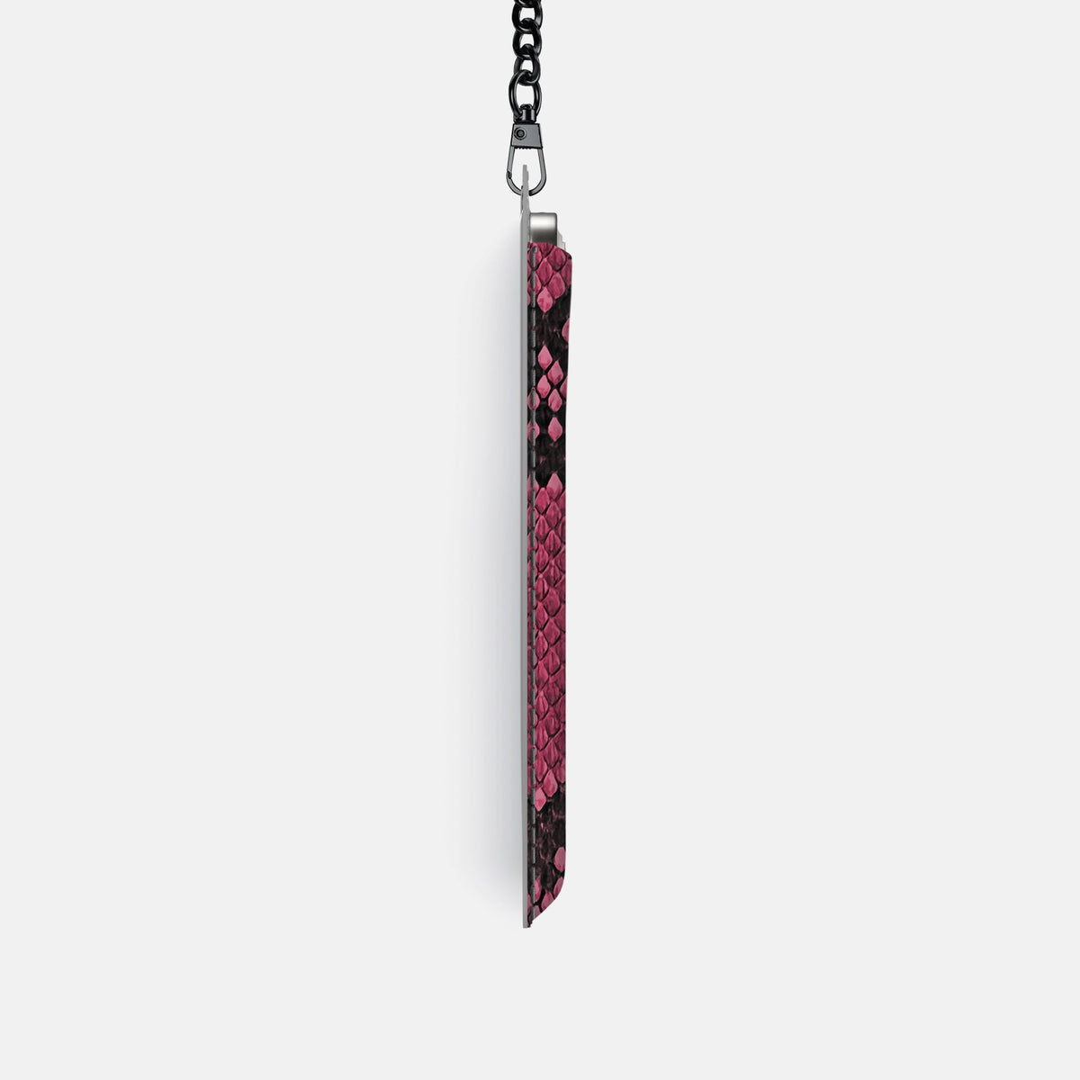 Crossbody Bag For iPhone 18 Pro In Deluxe Python -4 | Burgundy-Black