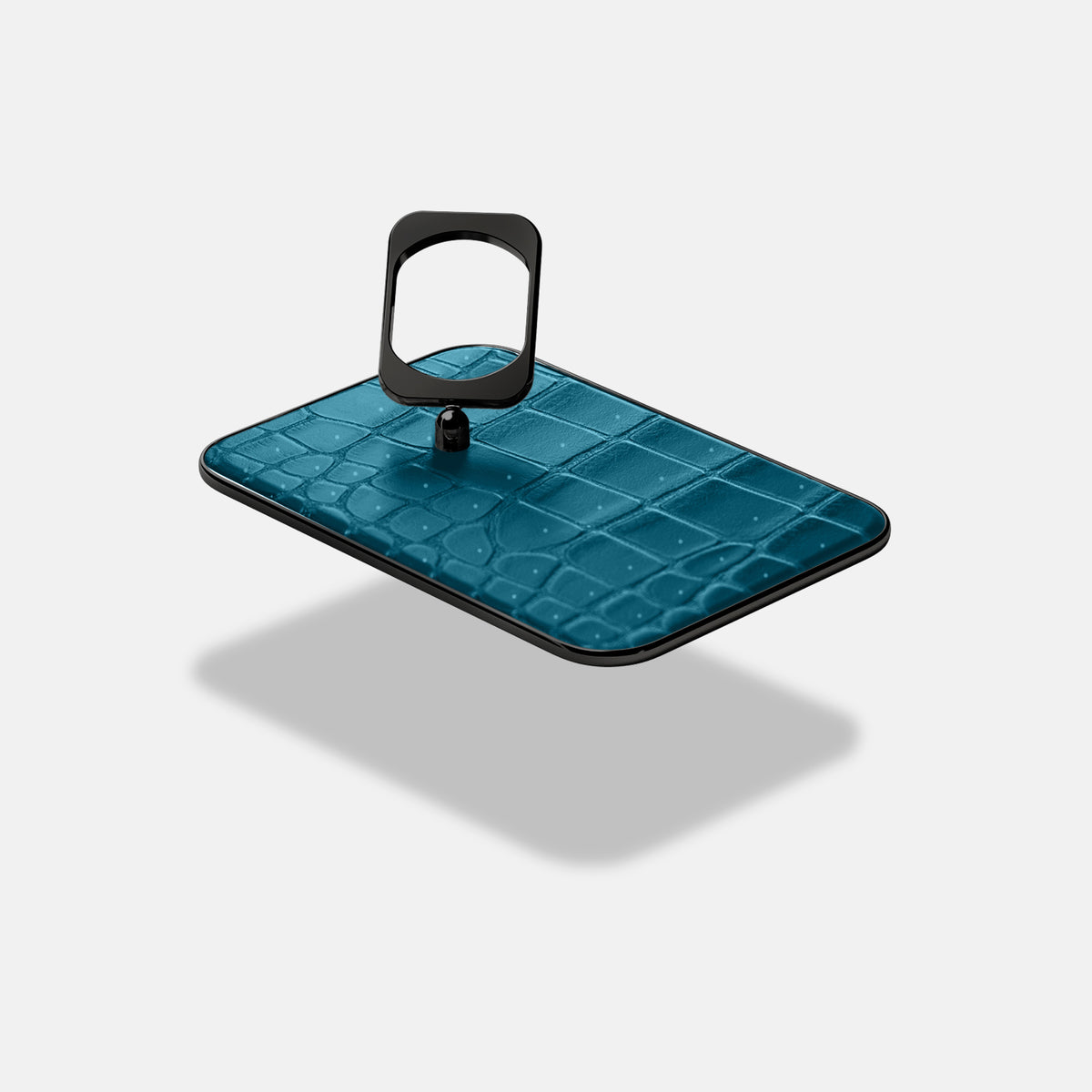 MagSafe Ring For iPhone 17 Pro Max In Porosus Crocodile -4 | Turquoise-Black