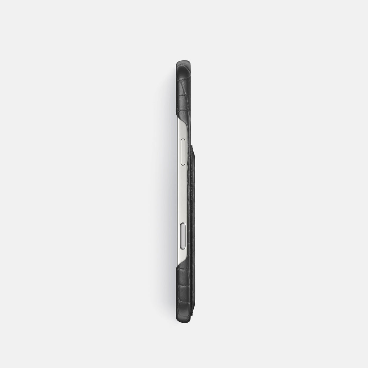 Slim Card Case For iPhone 18 Pro In Alligator -3 | Grey