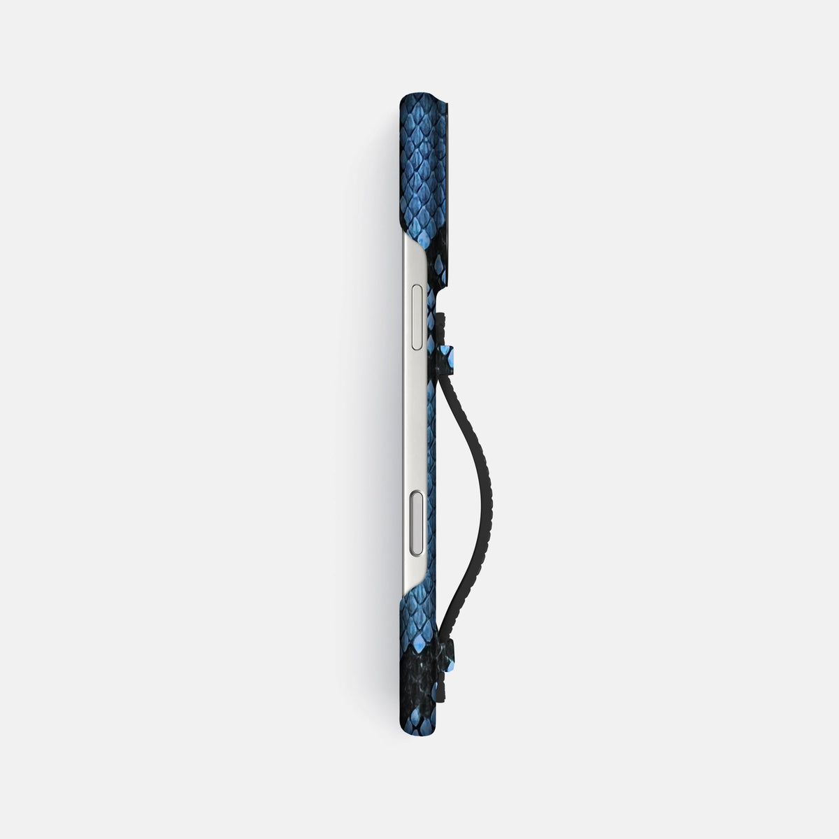 Center Handle For iPhone 18 Pro Max In Deluxe Python -2 | Blue-Jeans-Black