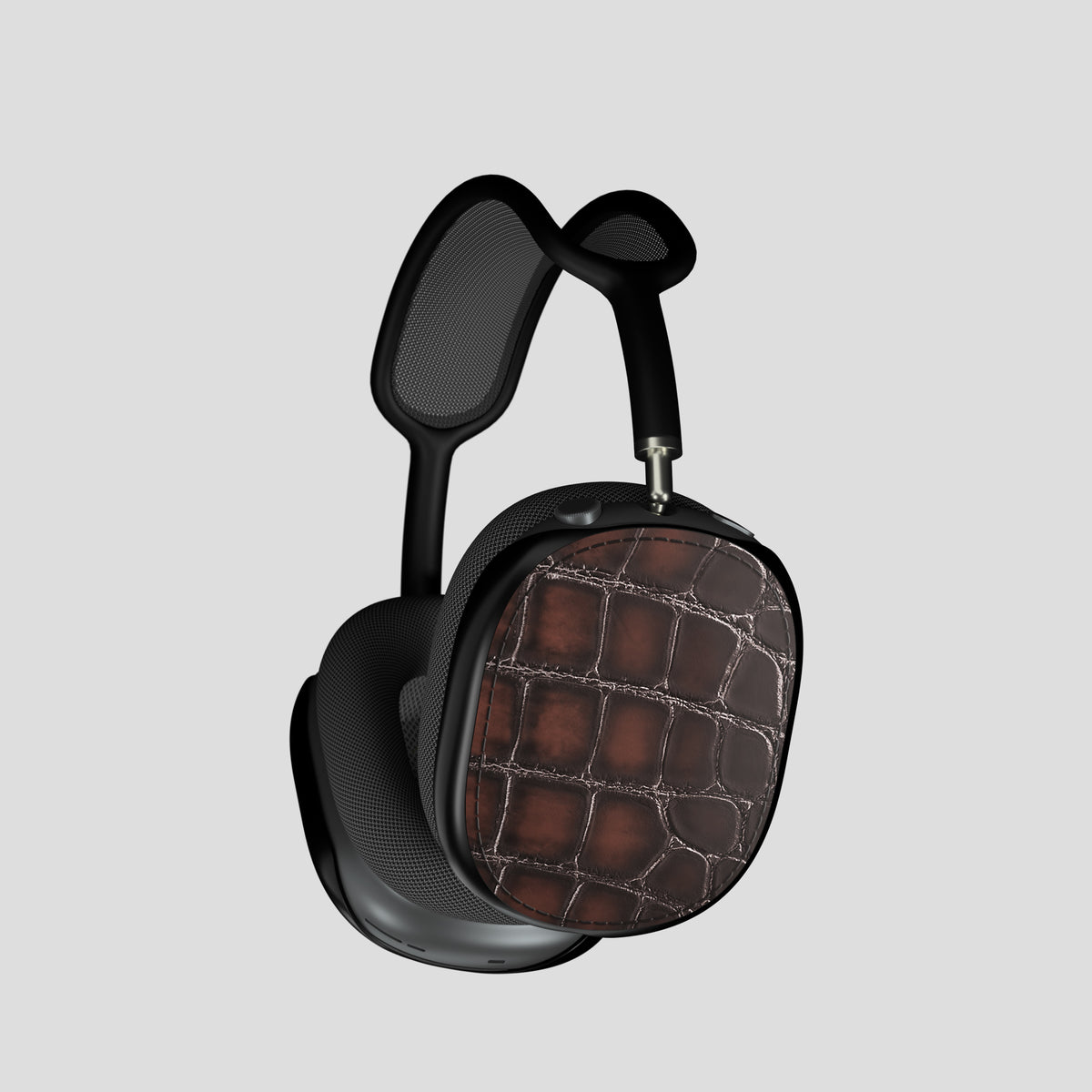 Shells For AirPods Max In Patina Alligator -2 | Havana-Brown