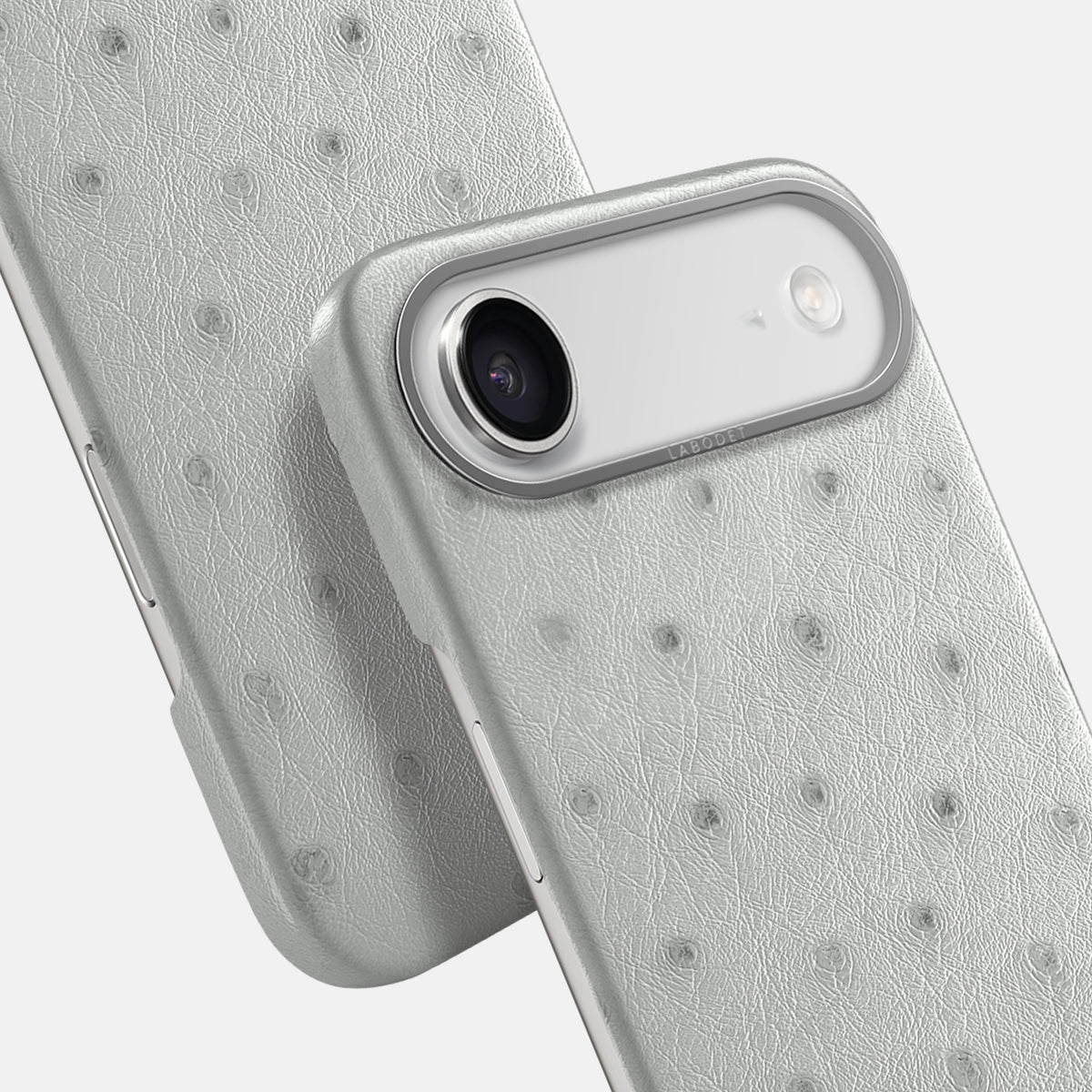 Classic Case For iPhone 17 Air In Ostrich -6 | White-Steel