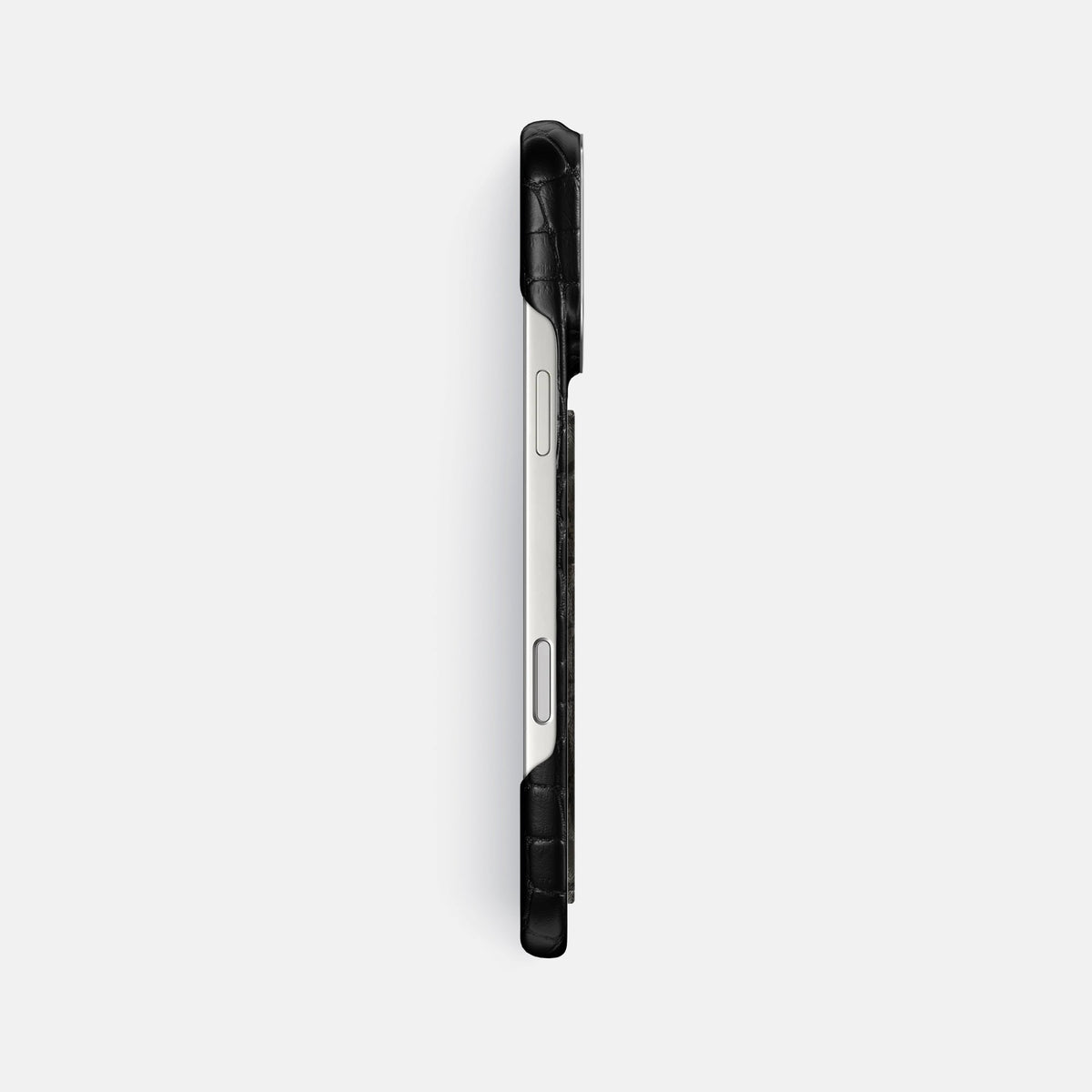 Classic Case With Carbon Dragon For iPhone 18 Pro Max In Alligator -3 | Black-Steel