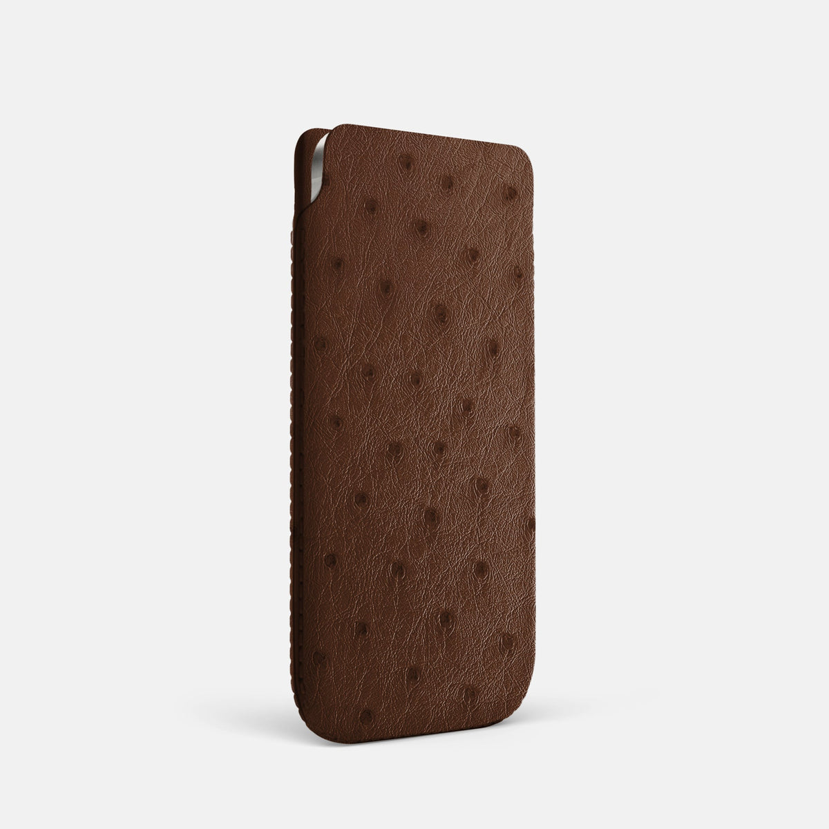 Pouch Case For iPhone 18 Pro In Ostrich -2 | Chocolate