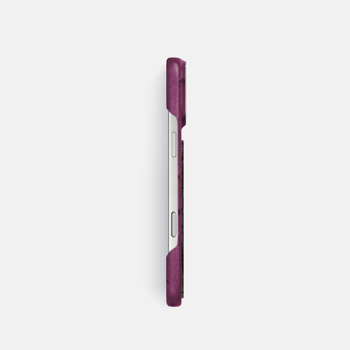 Classic Case With Carbon Dragon For iPhone 18 Pro In Ostrich -3 | Purple-Steel