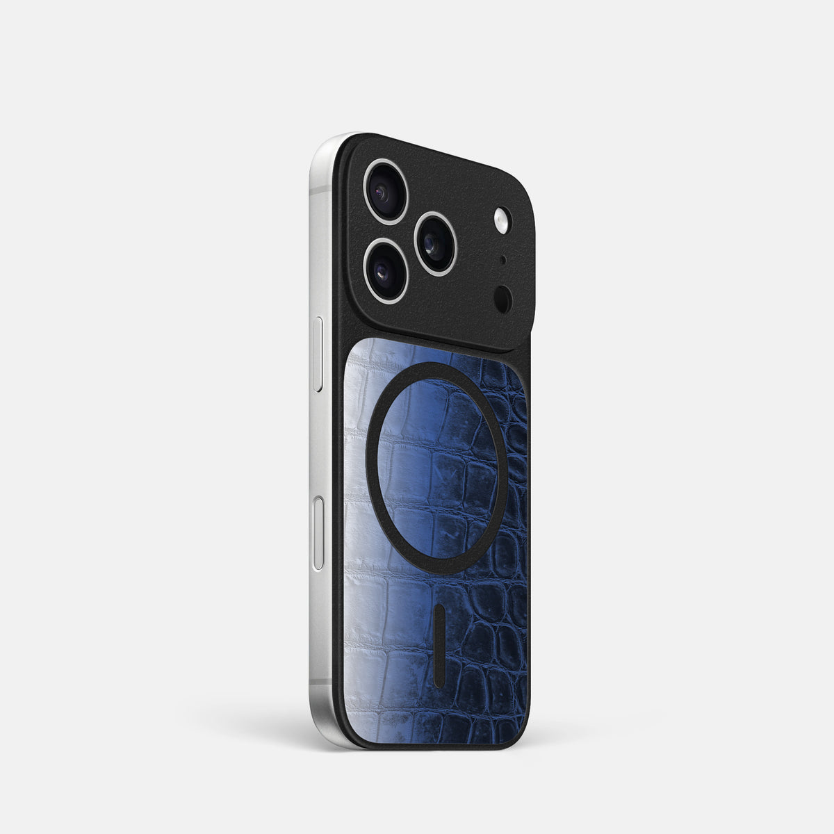 MagSafe Mask For iPhone 17 Pro In Himalayan Crocodile -2 | Navy-Blue