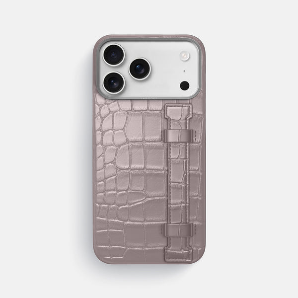Handle Case For iPhone 17 Pro Max In Metallic Alligator