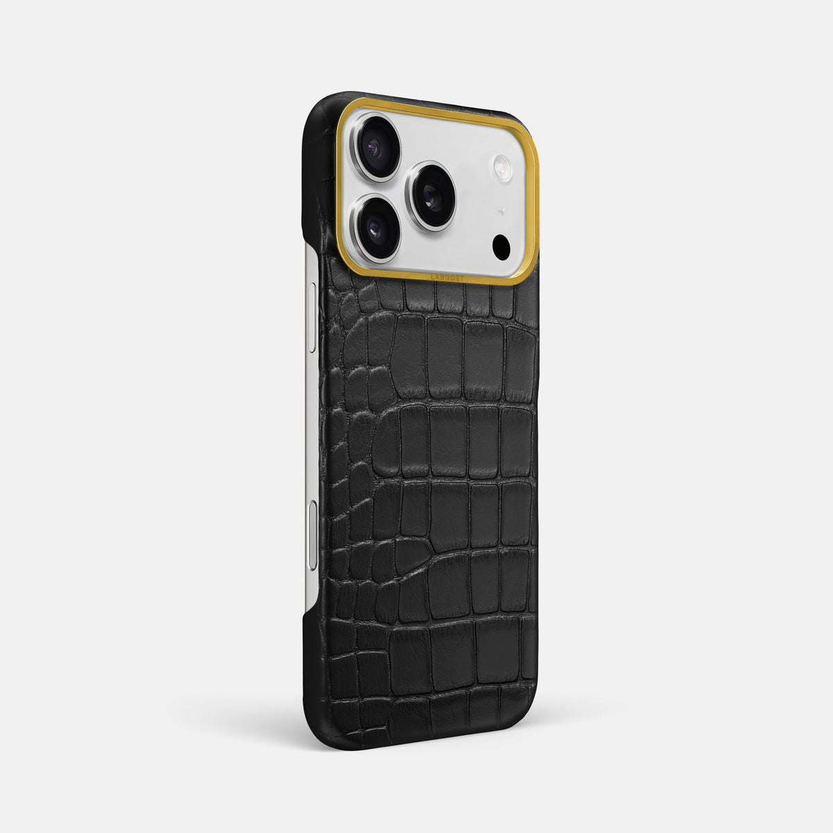 Classic Case For iPhone 18 Pro Max In Alligator -2 | Black-Gold