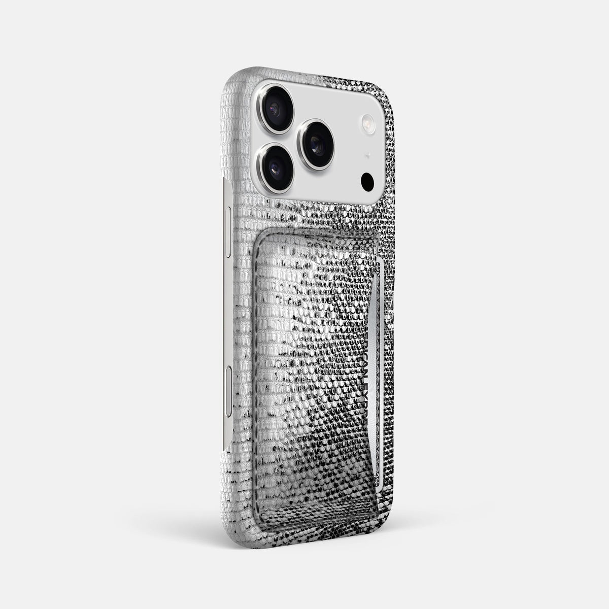 Slim Card Case For iPhone 18 Pro Max In Himalayan Lizard -2 | Dark