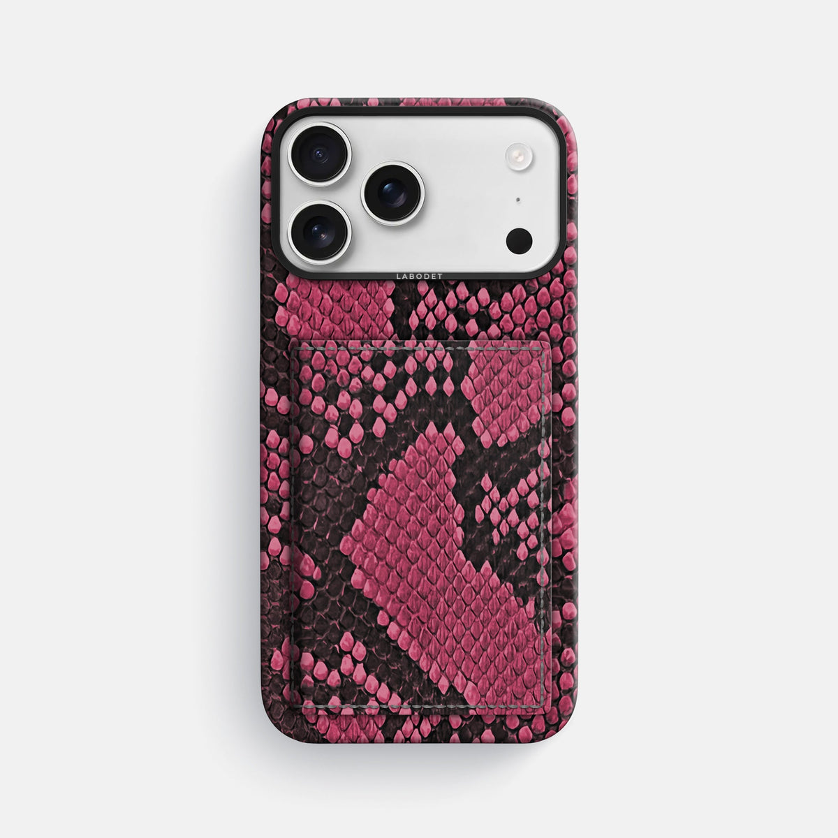 Bi-Fold Case For iPhone 18 Pro Max In Deluxe Python -1 | Burgundy-Black