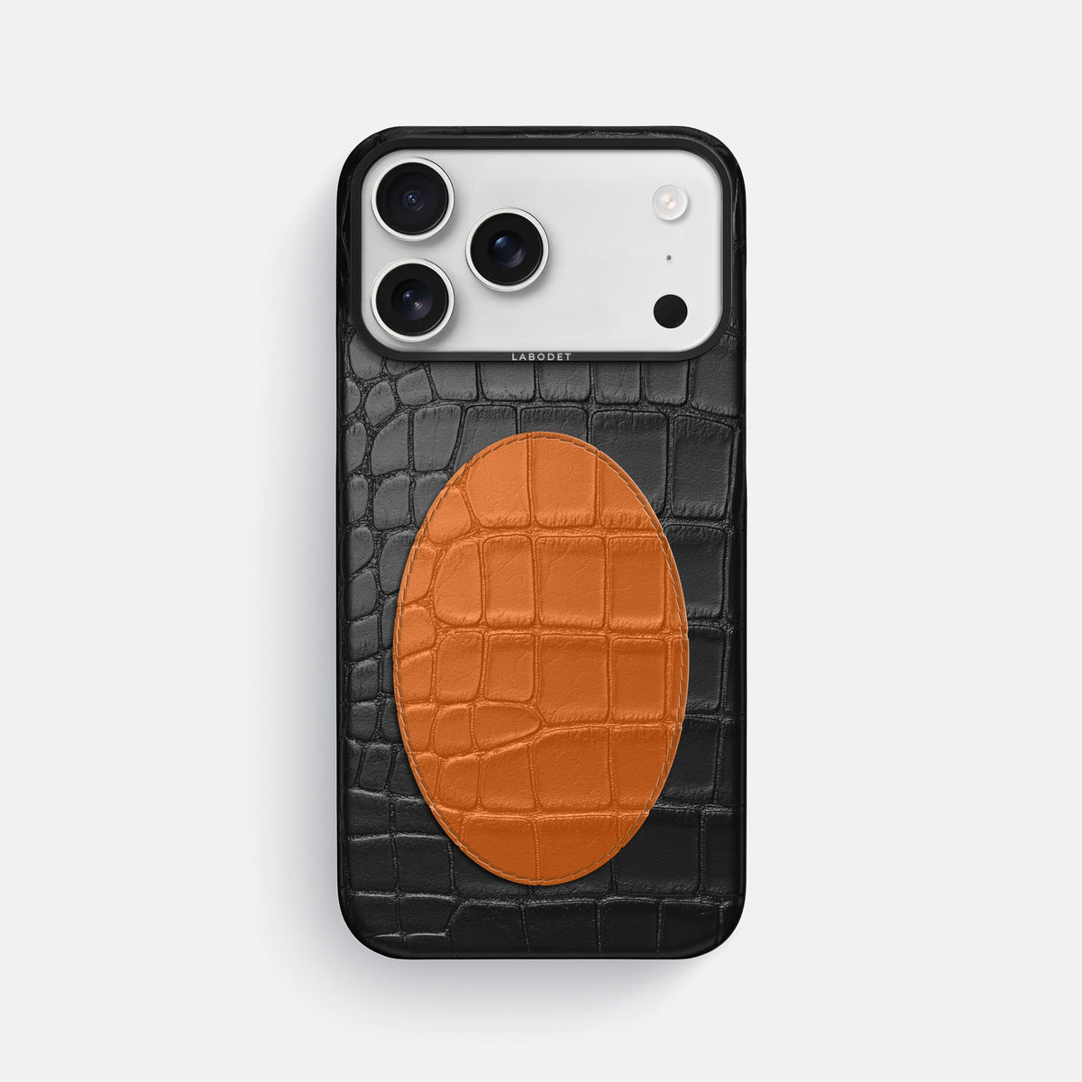 Classic Case With Oval For iPhone 18 Pro Max In Alligator -1 | Black-Black