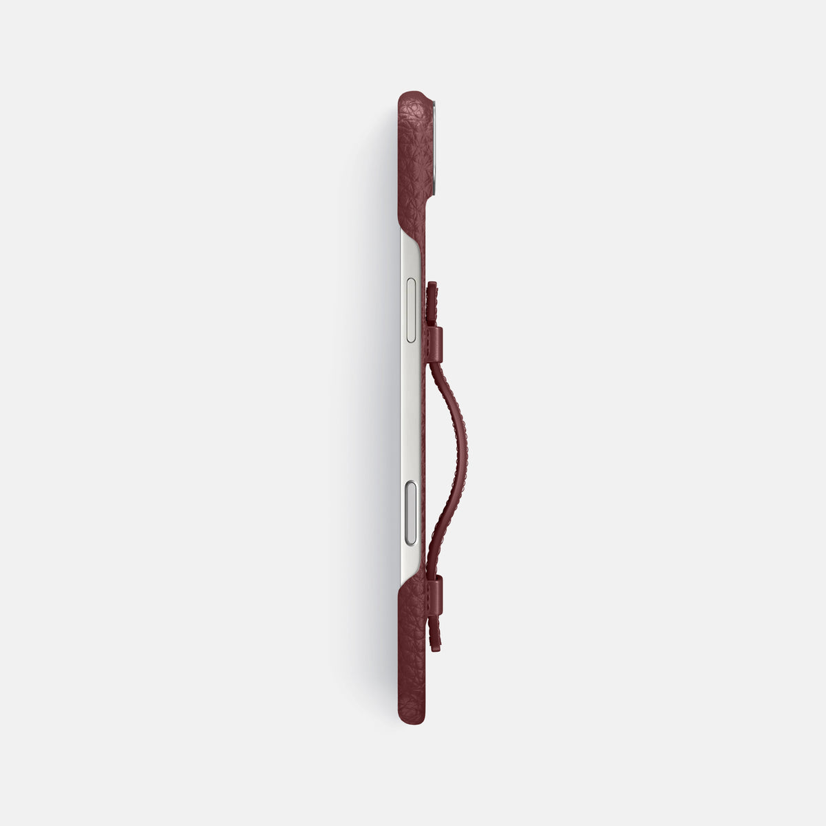 Handle Case For iPhone 17 Air In Calf -3 | Bordeaux-Steel
