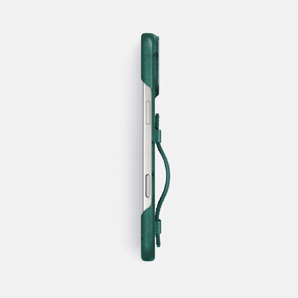 Handle Case For iPhone 18 Pro Max In Ostrich -3 | Forest-Green-Steel