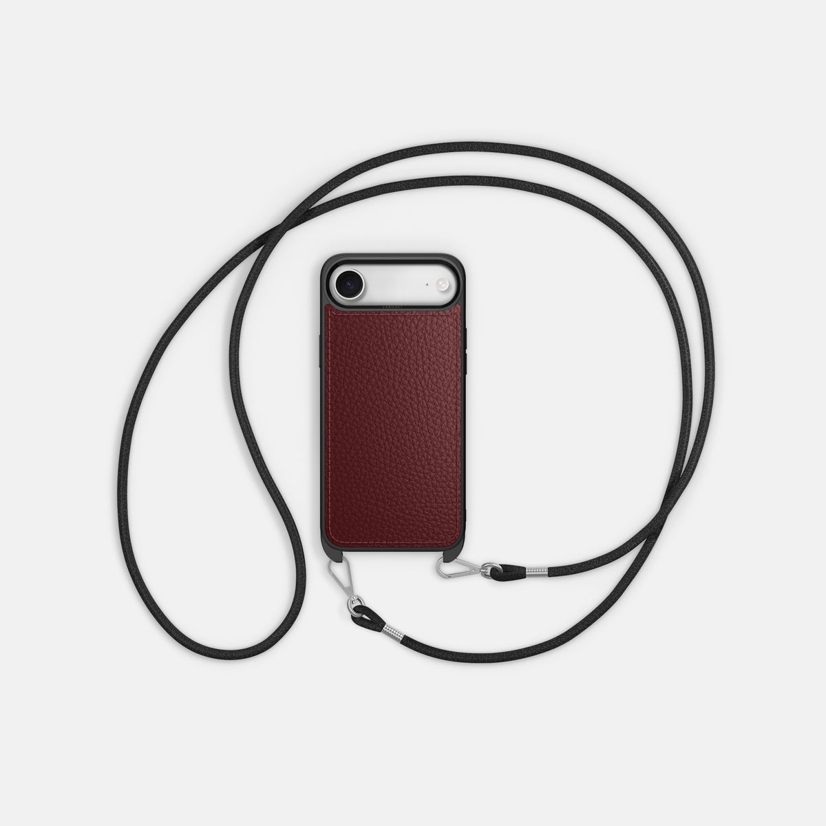 Crossbody Sport Case For iPhone 17 Air In Calf -5 | Bordeaux