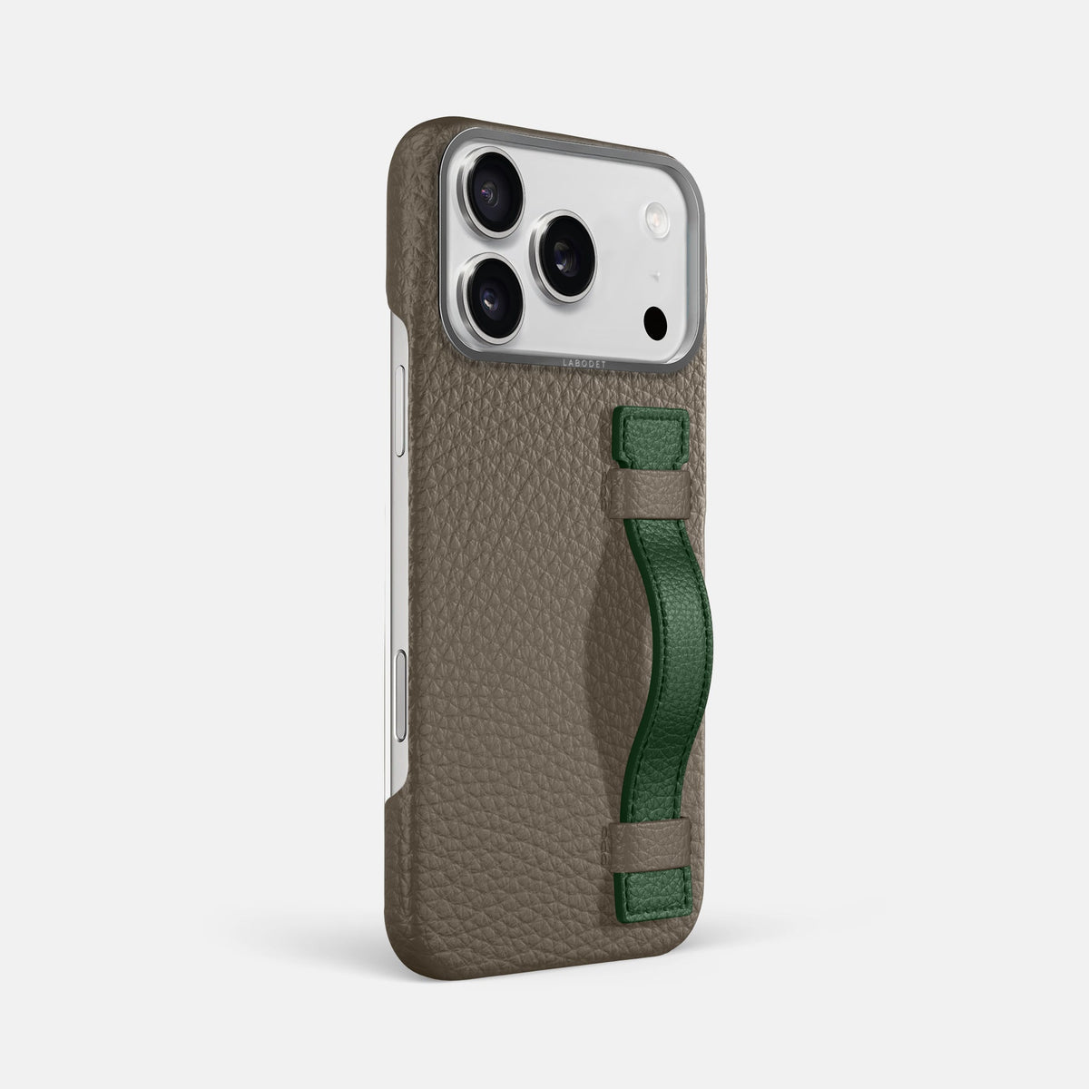 Handle Case Coloré For iPhone 18 Pro Max In Calf -2 | Taupe-Steel