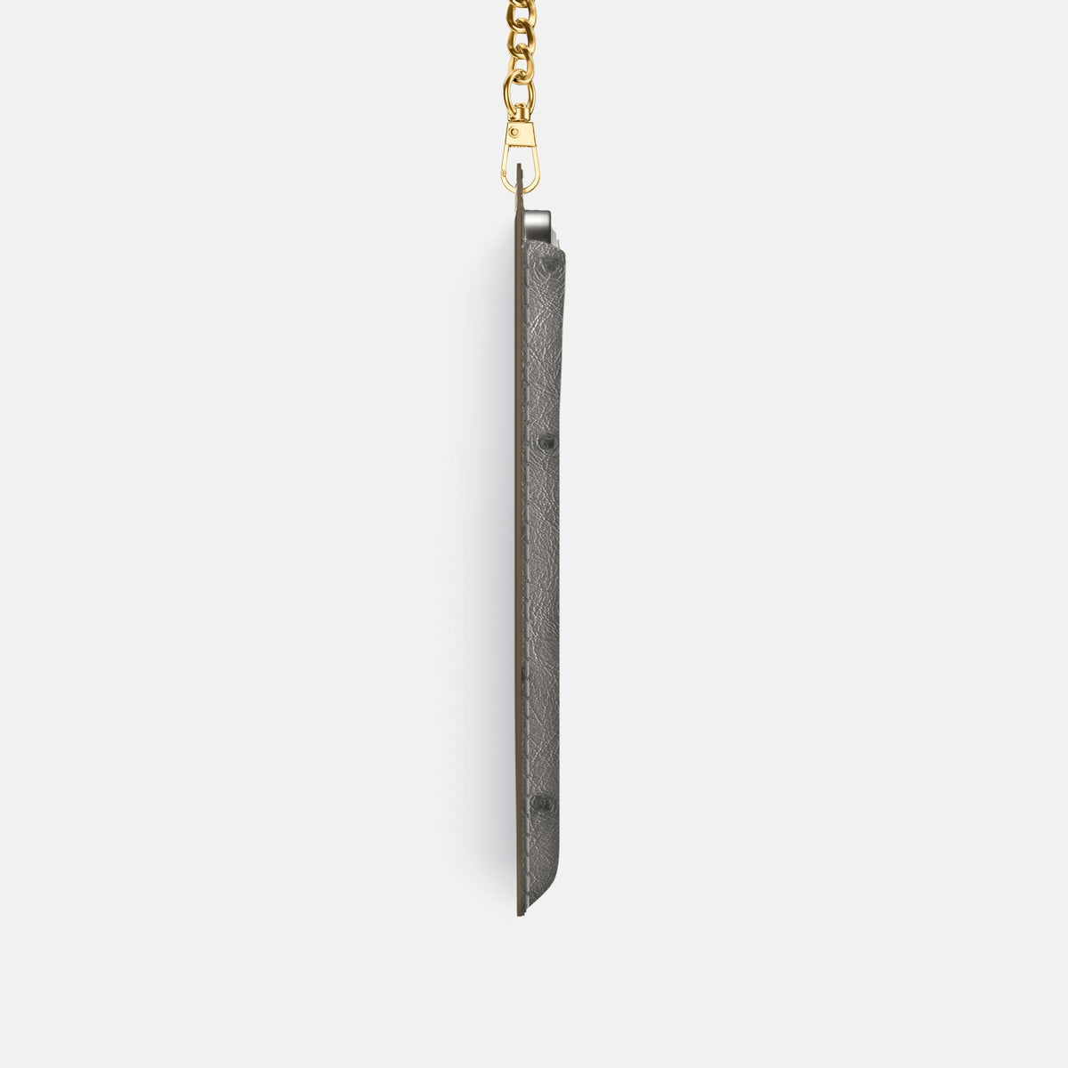 Crossbody Bag For iPhone 18 Pro In Ostrich -4 | Grey-Gold