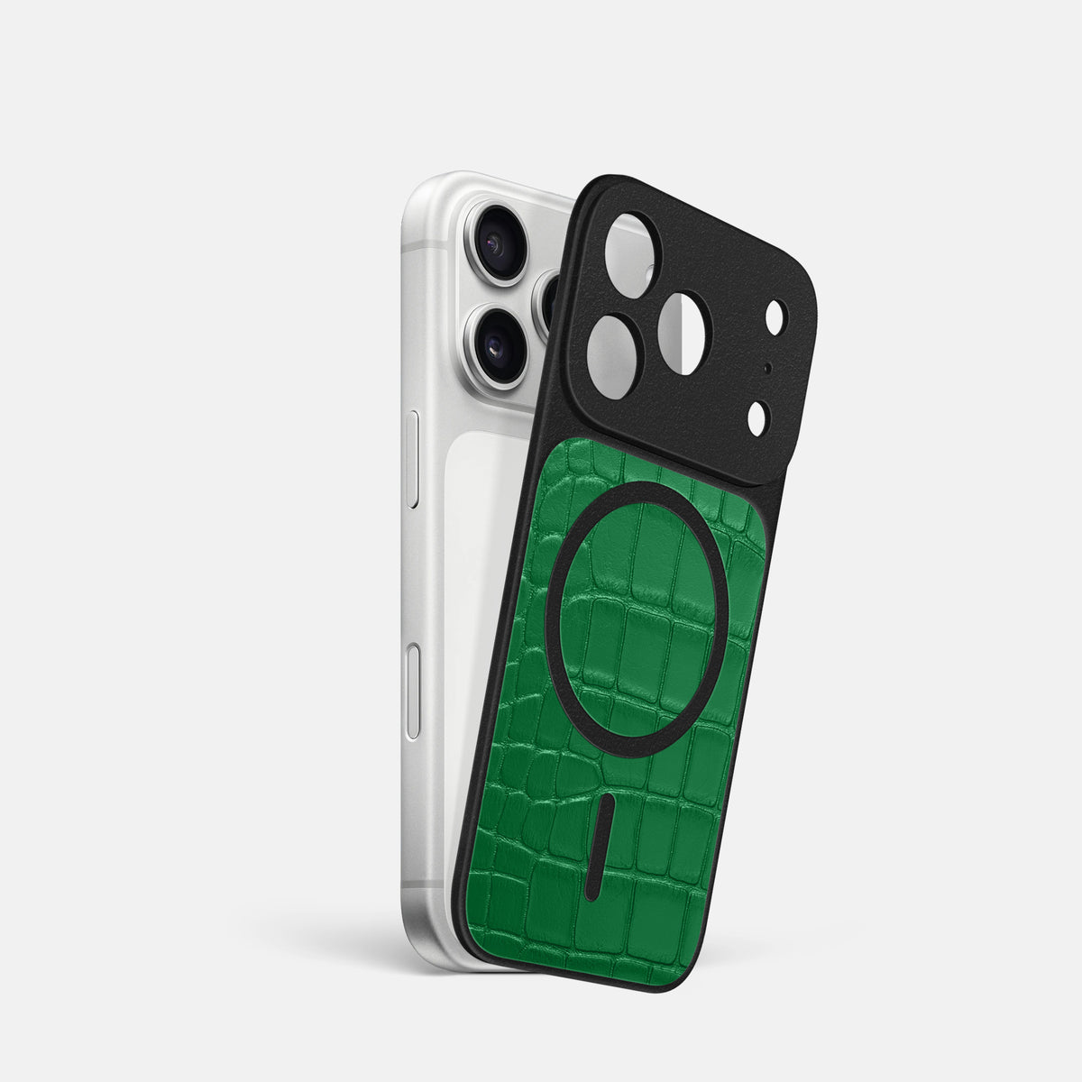 MagSafe Mask For iPhone 17 Pro In Alligator -1 | Forest-Green