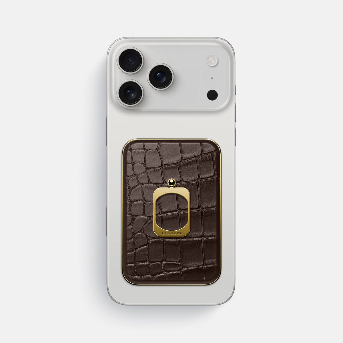 MagSafe Ring For iPhone 18 Pro Max In Alligator -1 | Dark-Brown-Gold