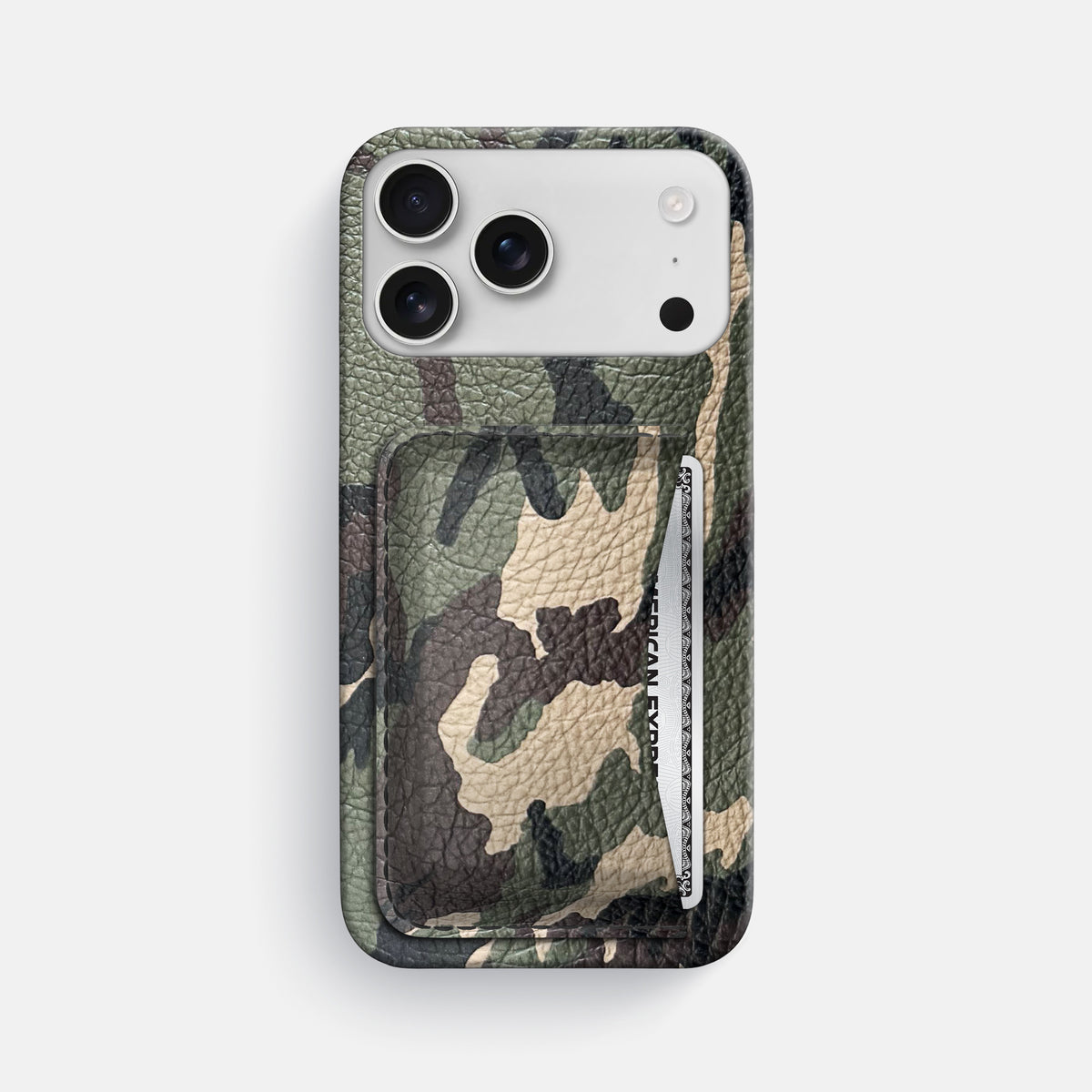 Slim Card Case For iPhone 17 Pro Max In Calf -1 | Camouflage
