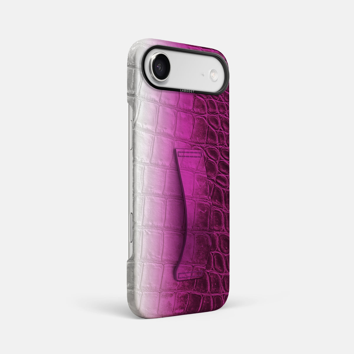 Finger Case For iPhone 17 Air In Himalayan Crocodile -2 | Fuchsia-Black