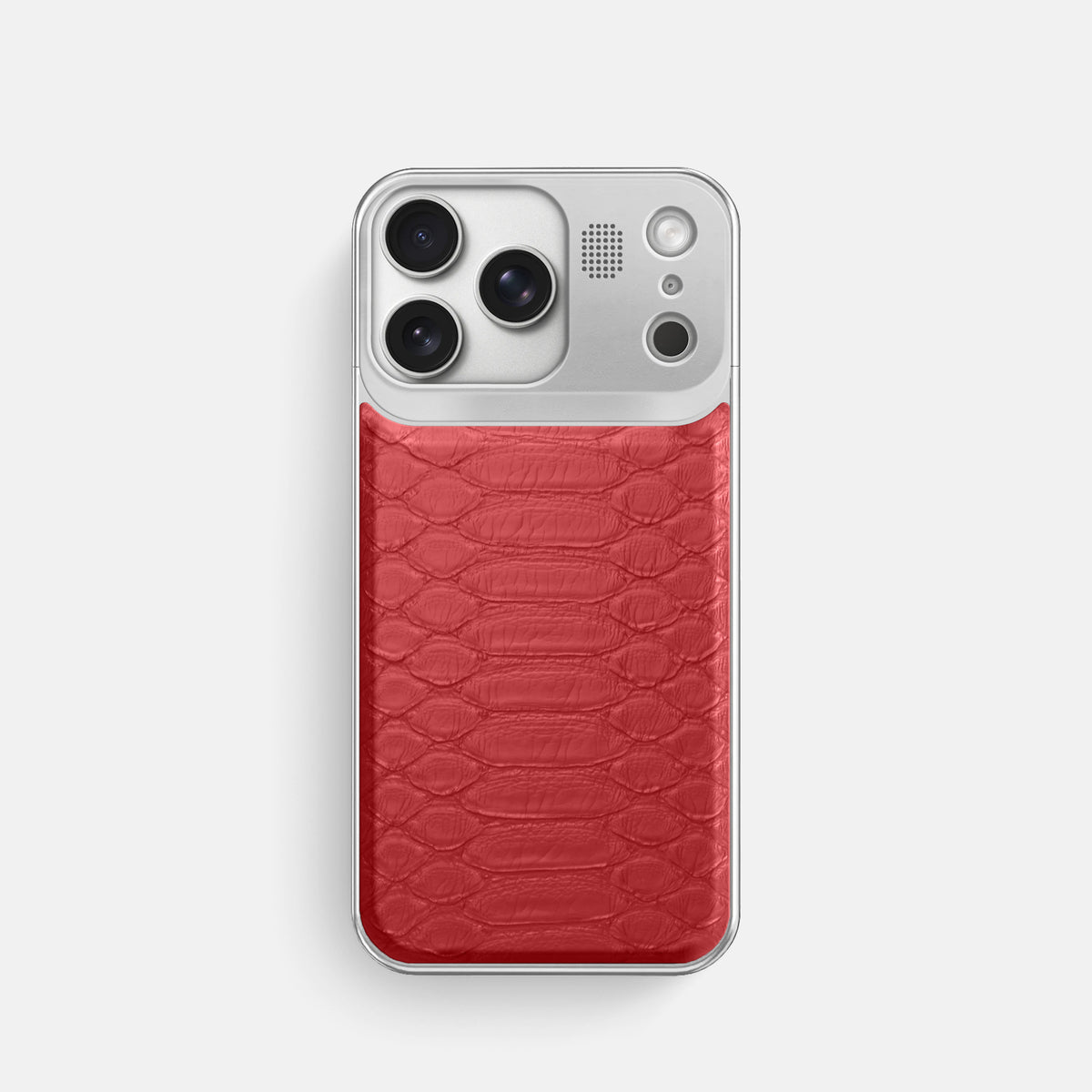 Metal Case For iPhone 17 Pro In Python -1 | Red-Steel