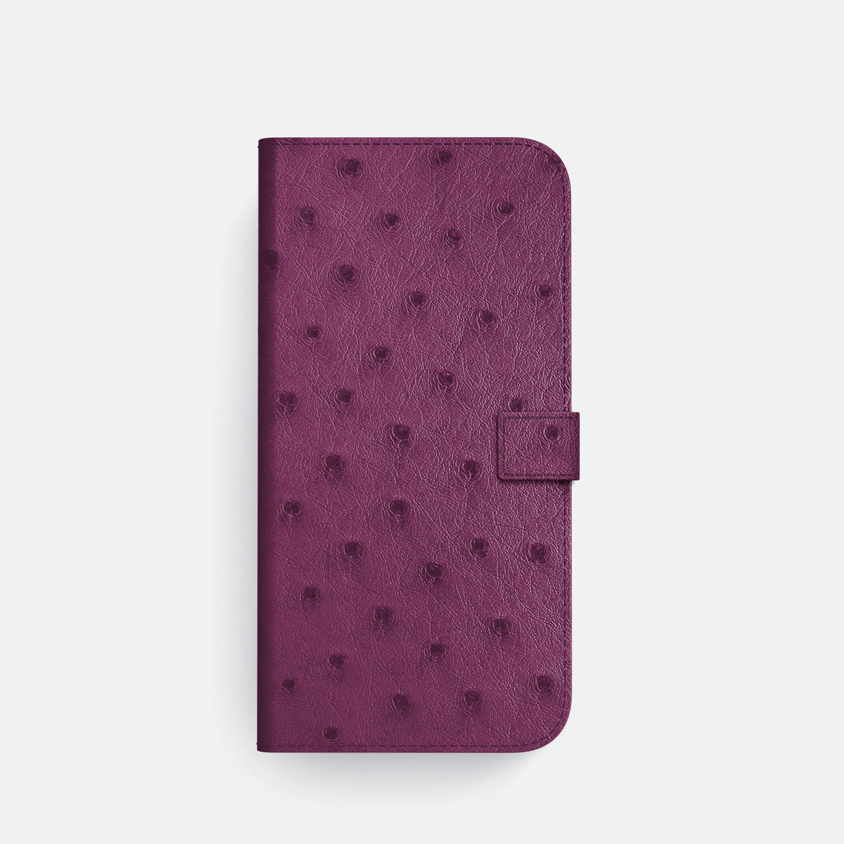 Folio Case with Clasp For iPhone 18 Pro In Ostrich -4 | Purple-Black