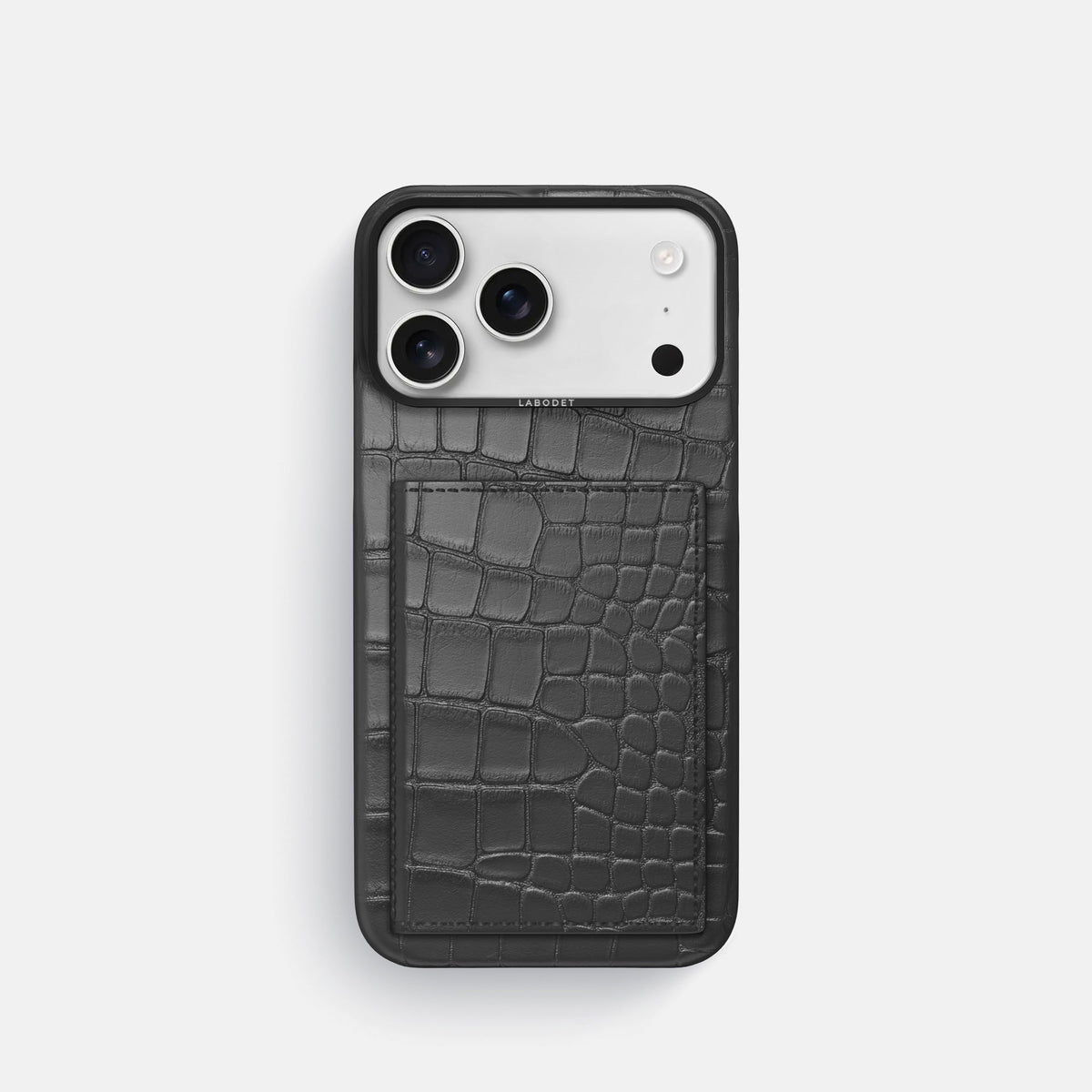Bi-Fold Case For iPhone 18 Pro In Alligator -1 | Grey-Black