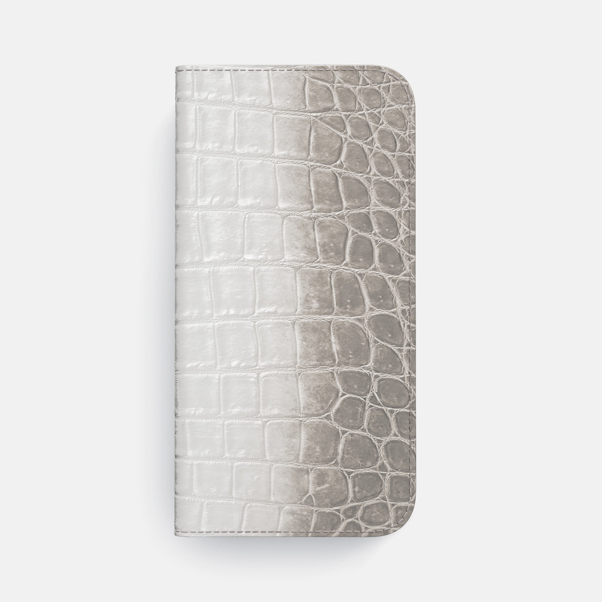 Folio Case For iPhone 17 Air In Himalayan Crocodile -4 | Grey-Steel