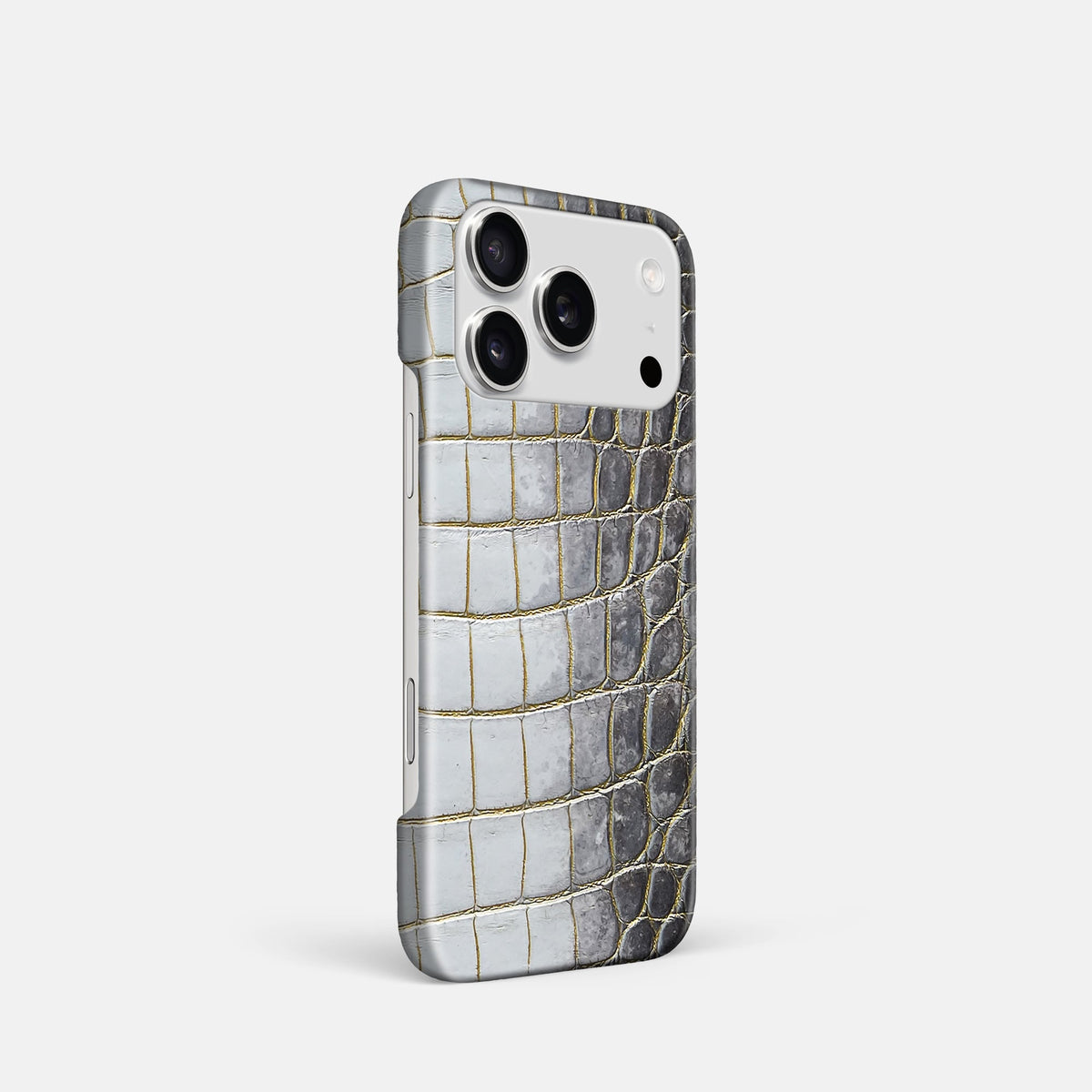 Slim Case For iPhone 18 Pro In Himalayan Crocodile -2 | Gold