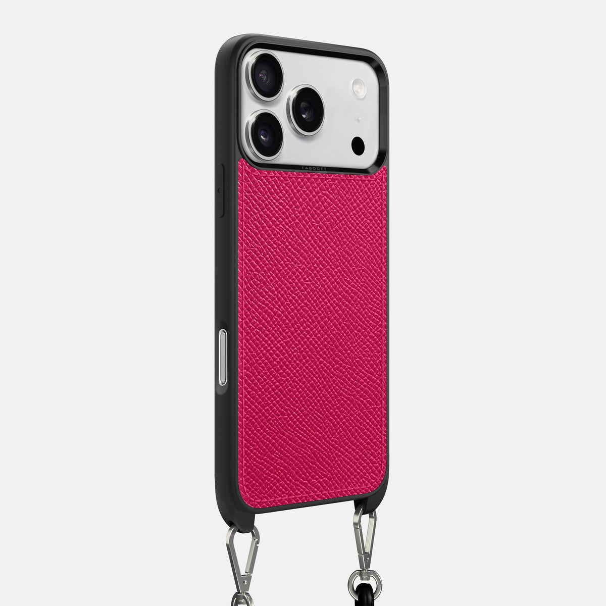 Crossbody Sport Case For iPhone 17 Pro Max In Epsom-Style Calf -2 | Fuchsia