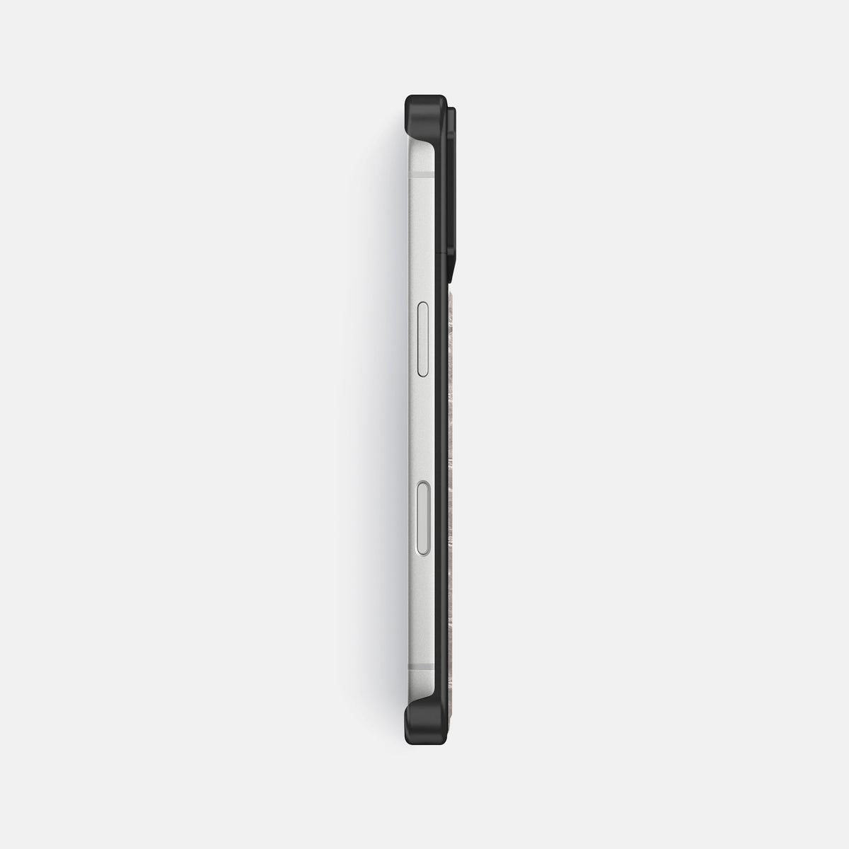Metal Case For iPhone 17 Pro Max In Himalayan Crocodile -3 | Grey-Black