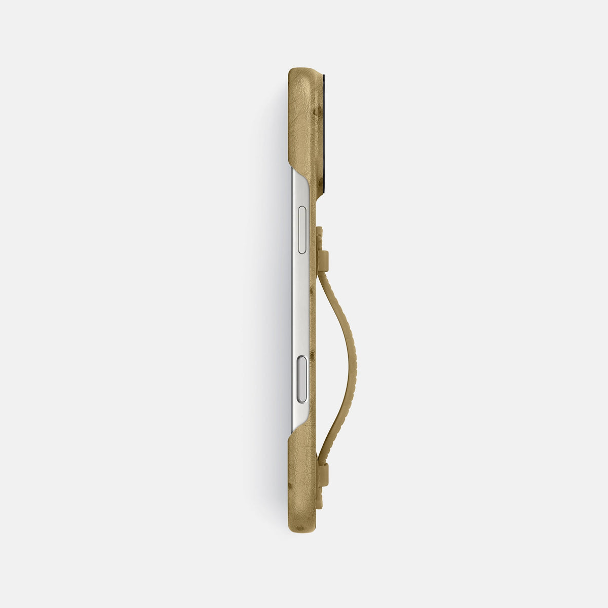 Center Handle For iPhone 18 Pro Max In Ostrich -2 | Desert-Sand-Black