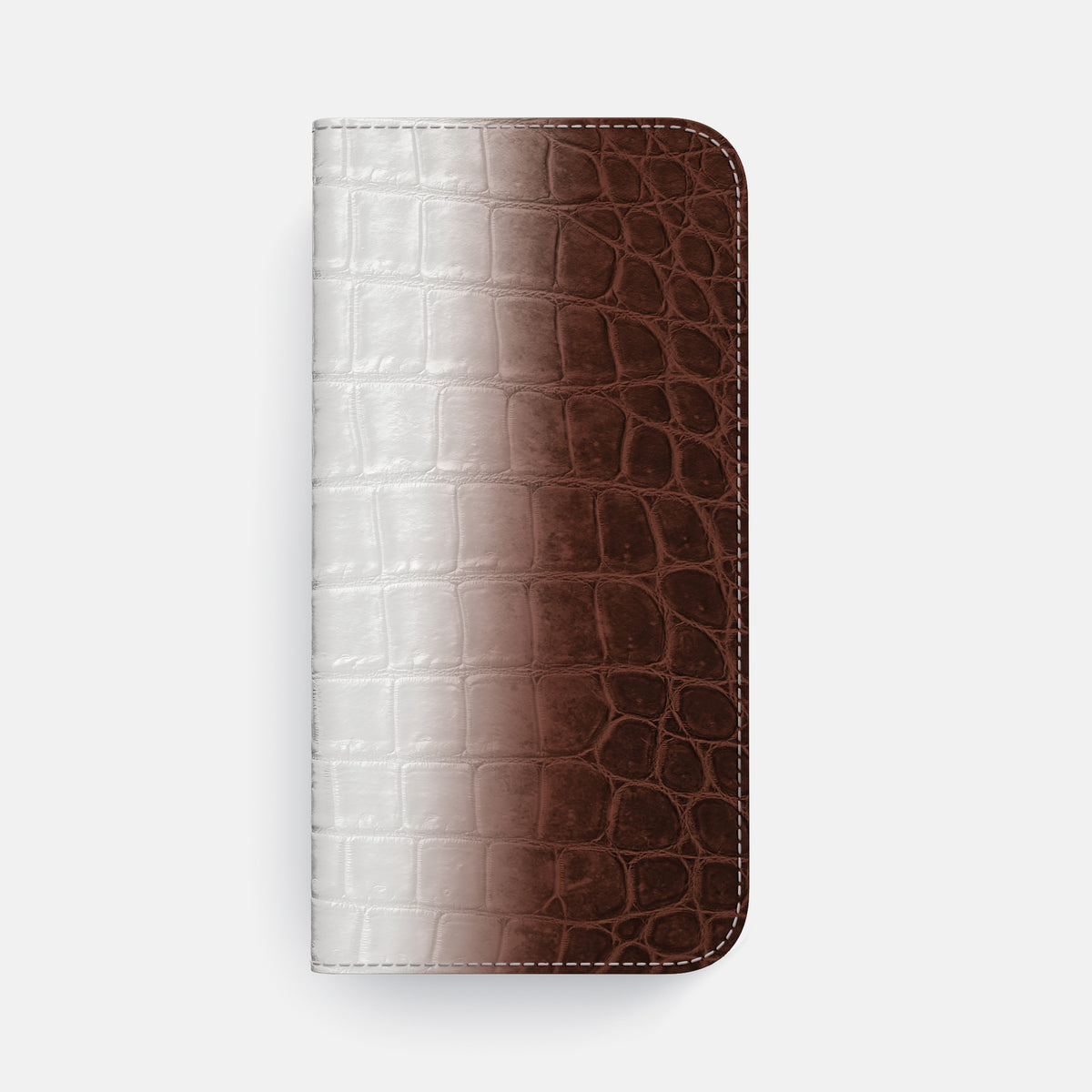 Folio Case For iPhone 17 Pro Max In Himalayan Crocodile -4 | Dark-Brown-Gold