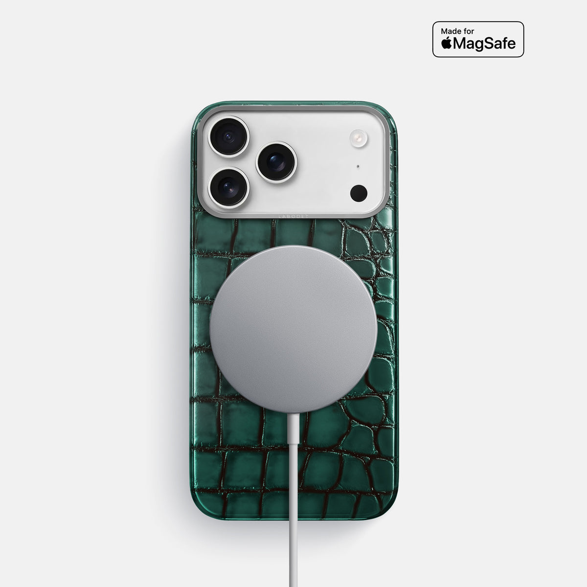 Classic Case For iPhone 17 Pro In Patina Alligator -5 | Green-Steel