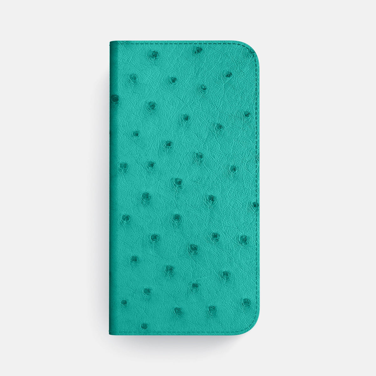 Folio Case with Card For iPhone 18 Pro Max In Ostrich -4 | Turquoise-Black