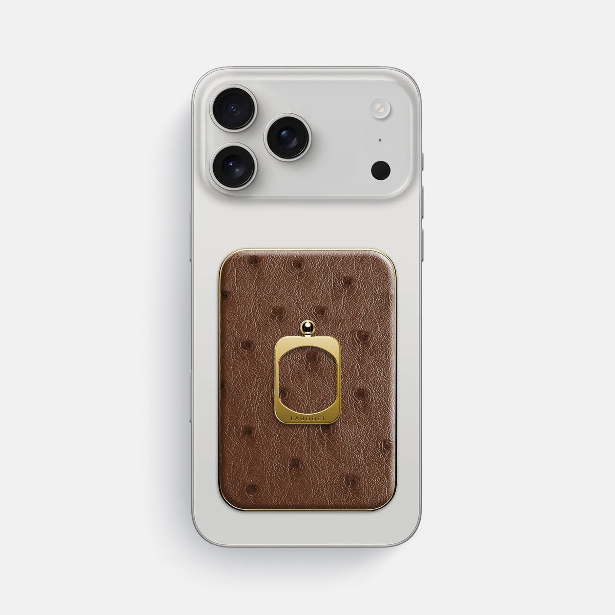MagSafe Ring For iPhone 18 Pro Max In Ostrich -2 | Chocolate-Gold