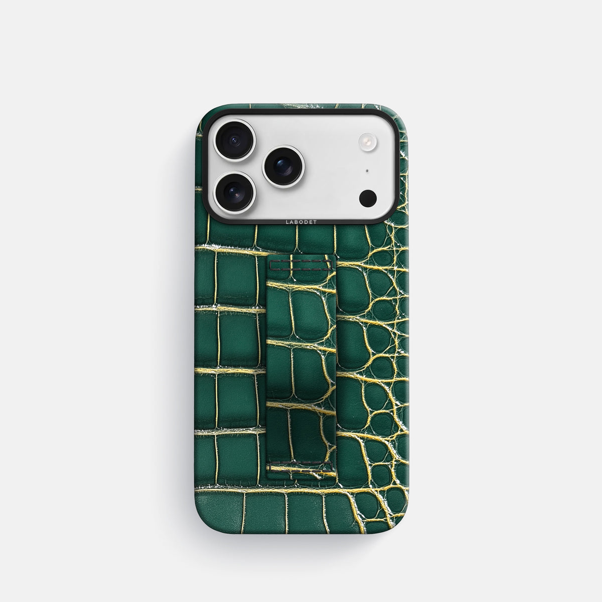 Finger Case For iPhone 17 Pro In Patina Alligator -1 | Cambridge-Black