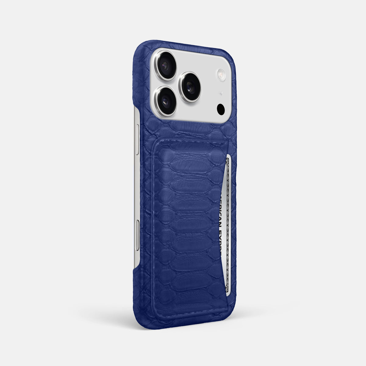 Slim Card Case For iPhone 17 Pro Max In Python -2 | Royal-Blue