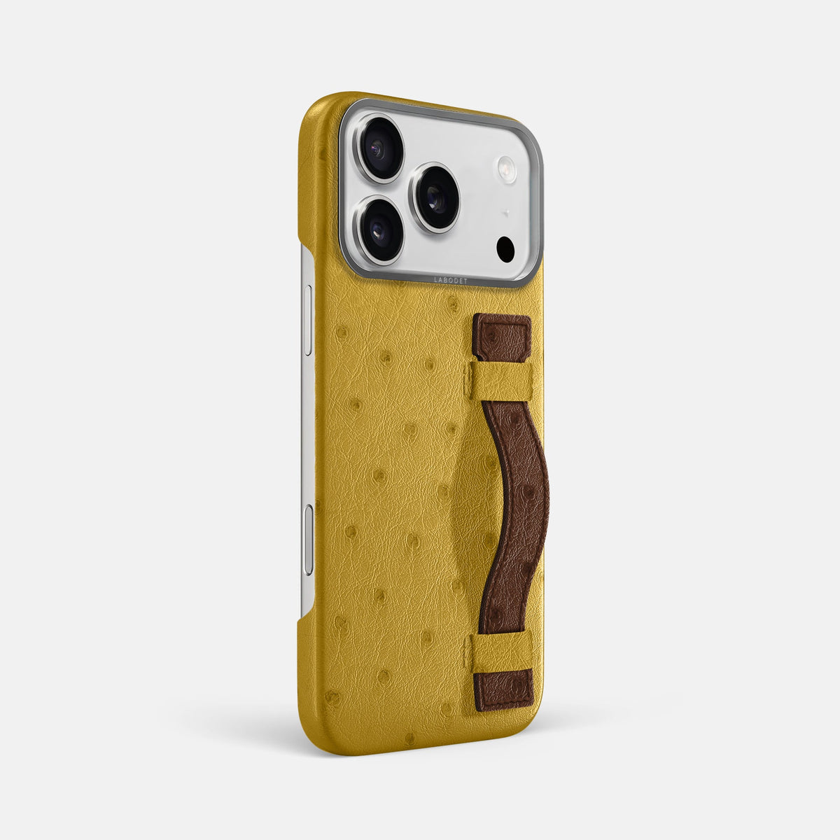 Handle Case Coloré For iPhone 18 Pro Max In Ostrich -2 | Gold-Steel