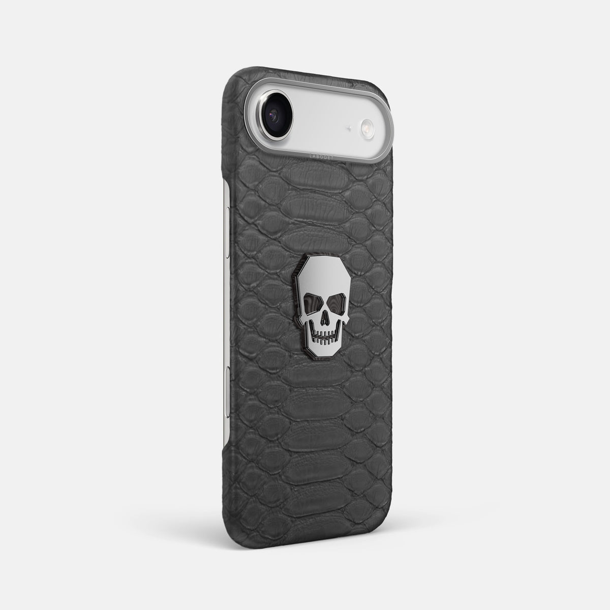 Classic Case With Titanium Skull For iPhone 17 Air In Python -2 | Grey-Steel
