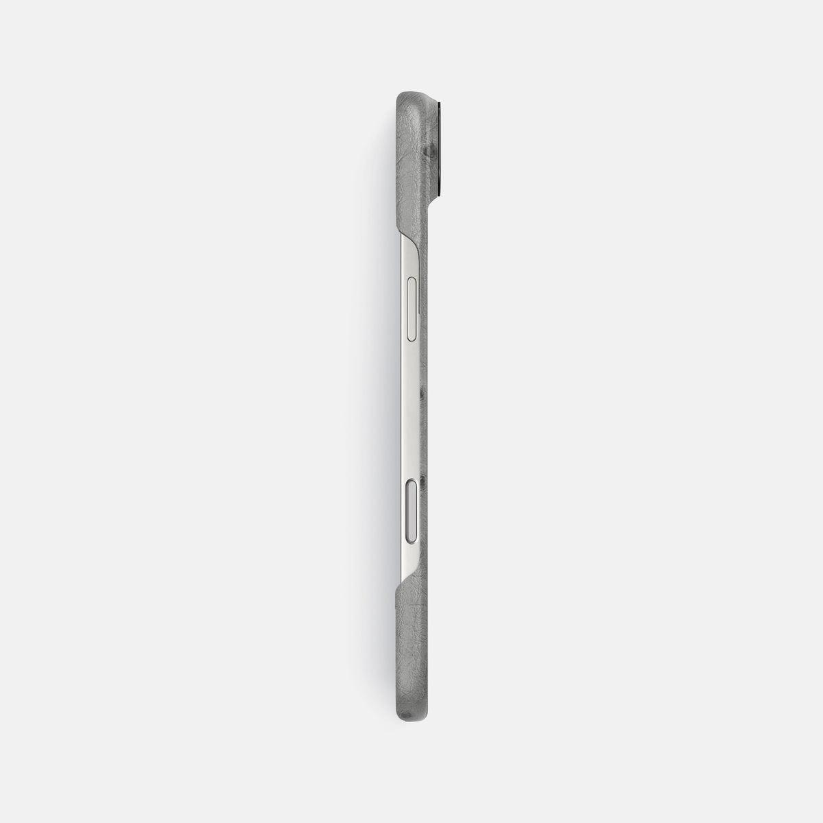 Classic Case For iPhone 17 Air In Ostrich -3 | Silver-Black