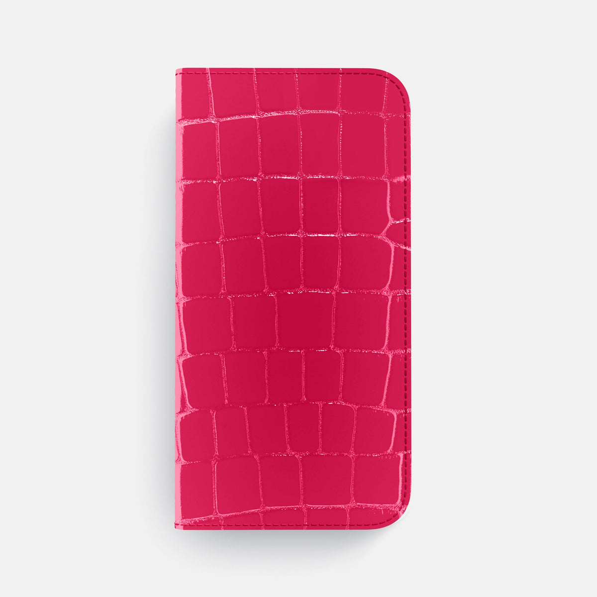 Folio Case For iPhone 18 Pro Max In Shiny Alligator -4 | Pink-Panther-Black