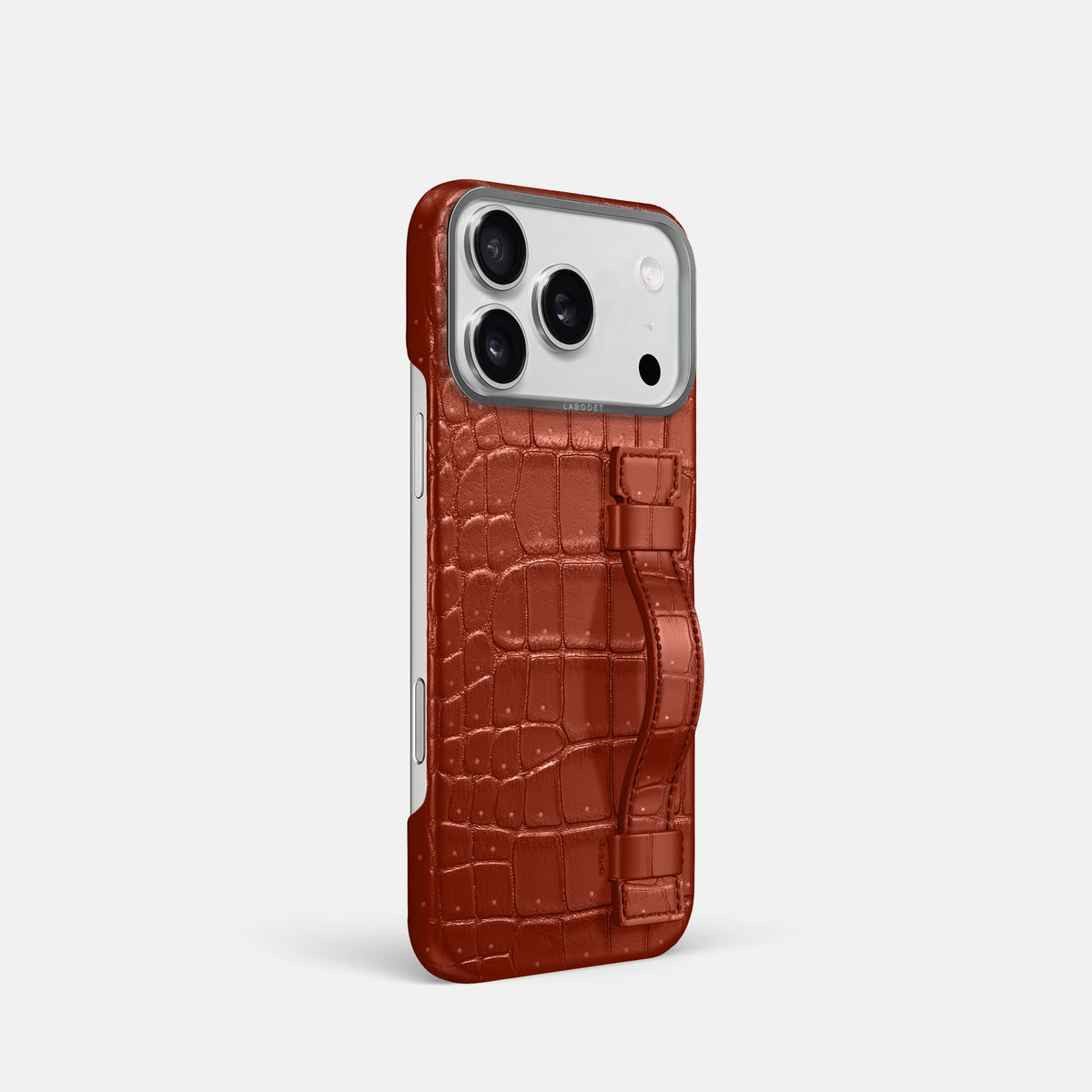 Handle Case For iPhone 17 Pro In Porosus Crocodile -2 | Nuts-Steel