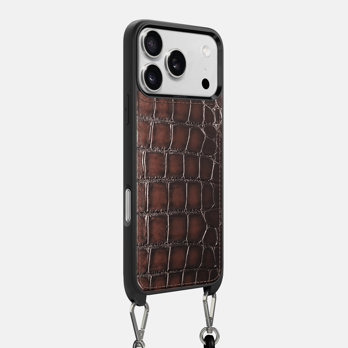 Crossbody Sport Case For iPhone 17 Pro Max In Patina Alligator -2 | Havana-Brown
